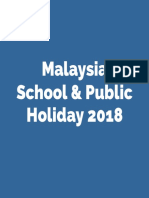 School & Public Holiday 2018 Malaysia