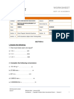 WS CBSE6 Science Measurement