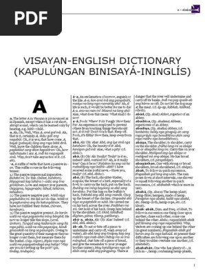 Bisaya Dictionary Pdf