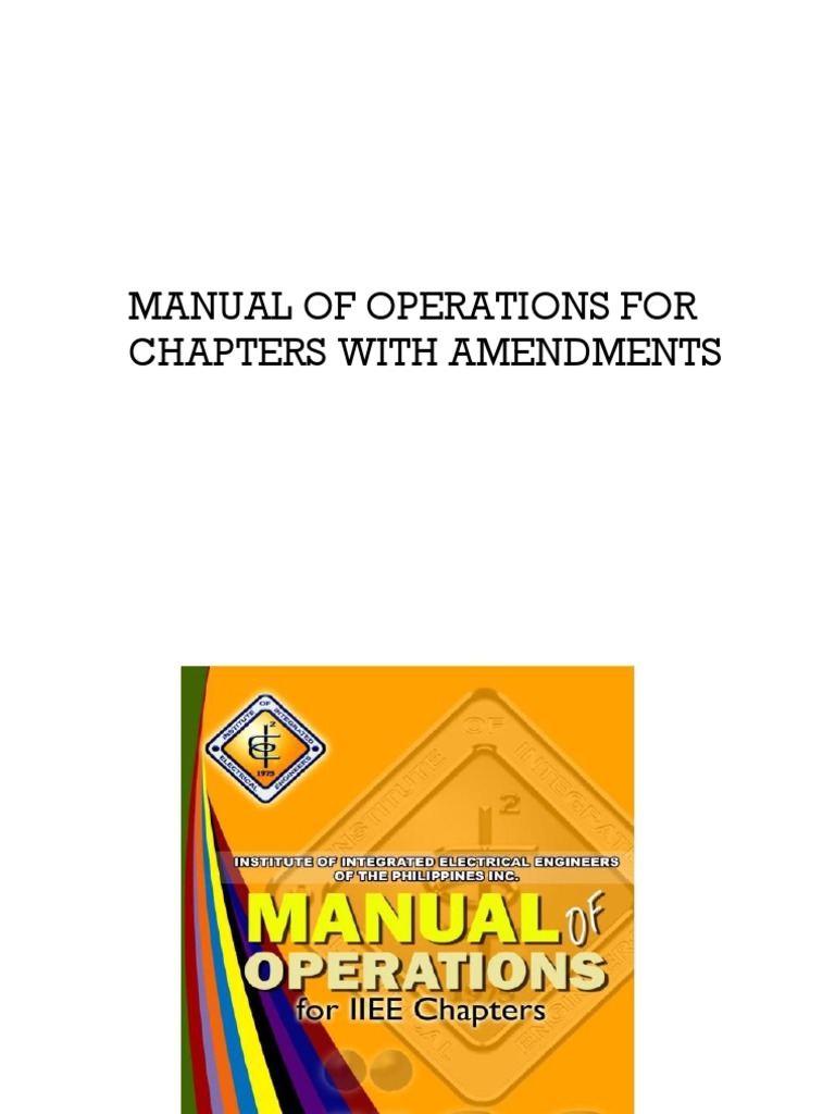 Manual of Operations For IIEE Chapter Revision01.26.18rtf PDF | PDF ...
