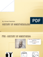 History of Anesthesiology