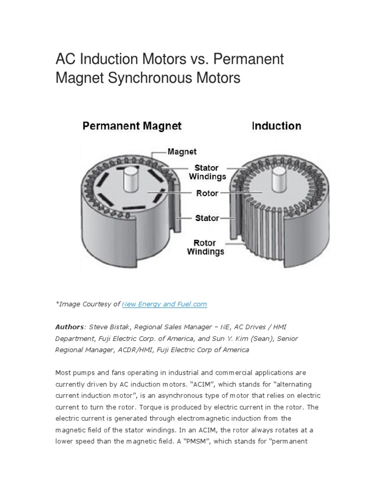 AC Induction Permanent Magnet Synchronous PDF | Engines | Magnetic Devices