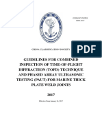 Guidelines For Combined Inspection of TOFD Technique and PAUT For Marine Thick Plate Welded Joint, 2017