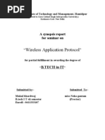 Wireless Application Protocol: A Synopsis Report For Seminar On