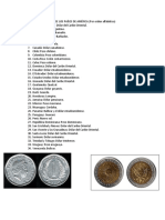 Monedas de Los Paises de America