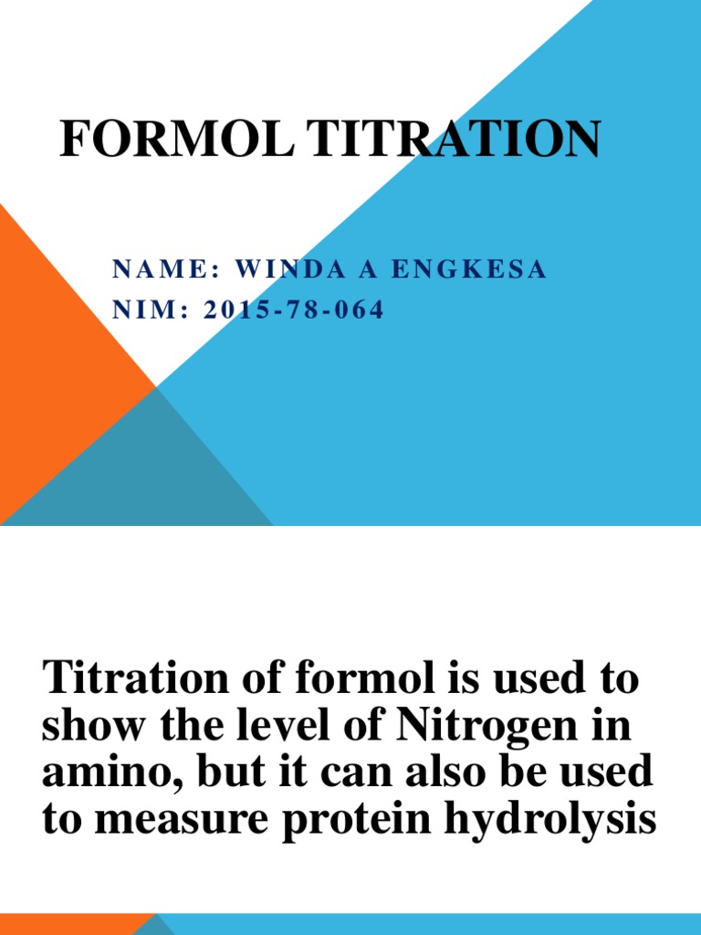 Formol Titration PDF Titration Chemistry