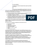 Organización y División de Las Responsabilidades