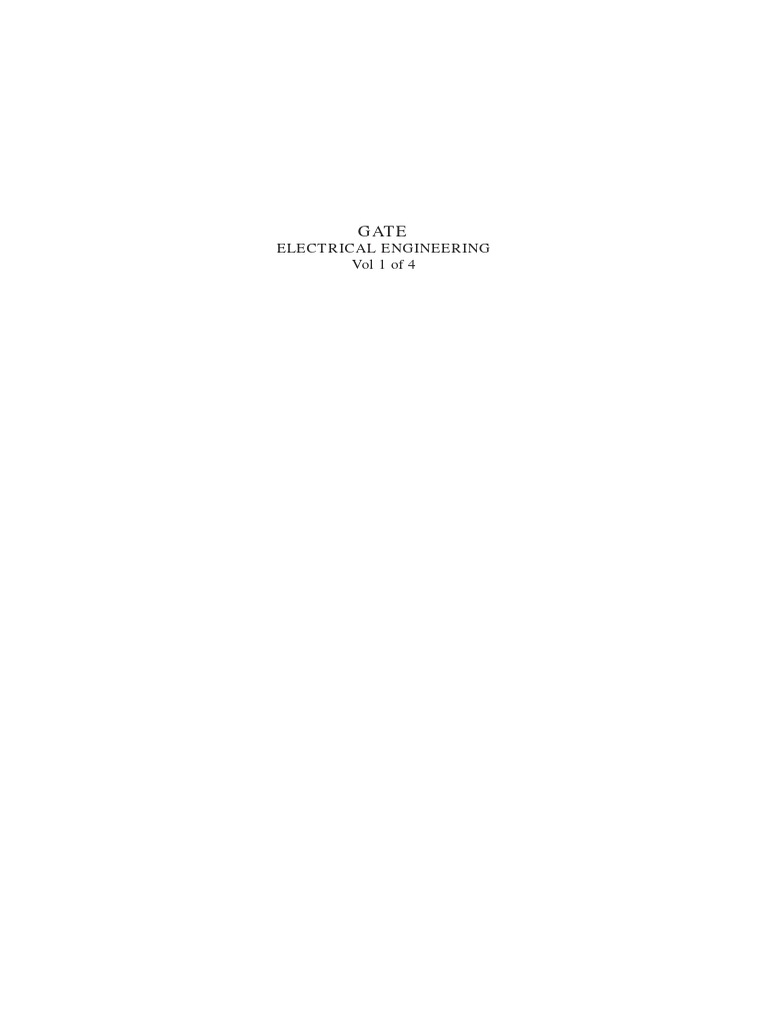 GATE EE - Vol 1 - Sample Chapter PDF | PDF