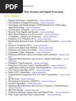 Discrete Time Systems and Signal Processing - Lecture Notes, Study Material and Important Questions, Answers