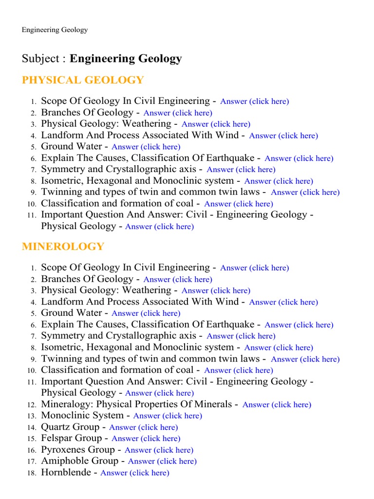 Geology Lecture Notes Pdf | Geology Course Notes And Slides – XZLOB