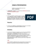 Células Do Sangue e Hematopoiese # FALTA LEUCÓCITOS !!!!