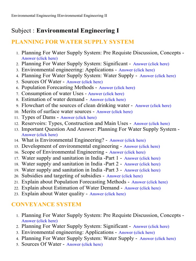 Environmental Engineering Lecture Notes, Study Material and Important