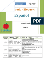 Plan 1er Grado - Bloque 4 Español