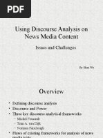 Using Discourse Analysis On News Media Content