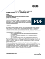 BROWN, A. (2003) - "An Examination of The Rating Process in The Revised IELTS Speaking Test" in IELTS Research REports, Vol. 6,, Pp. 1-30