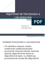 Algoritmul de Funcționare A Calculatorului