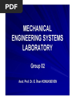 Mechanical Engineering Systems Laboratory: Group 02