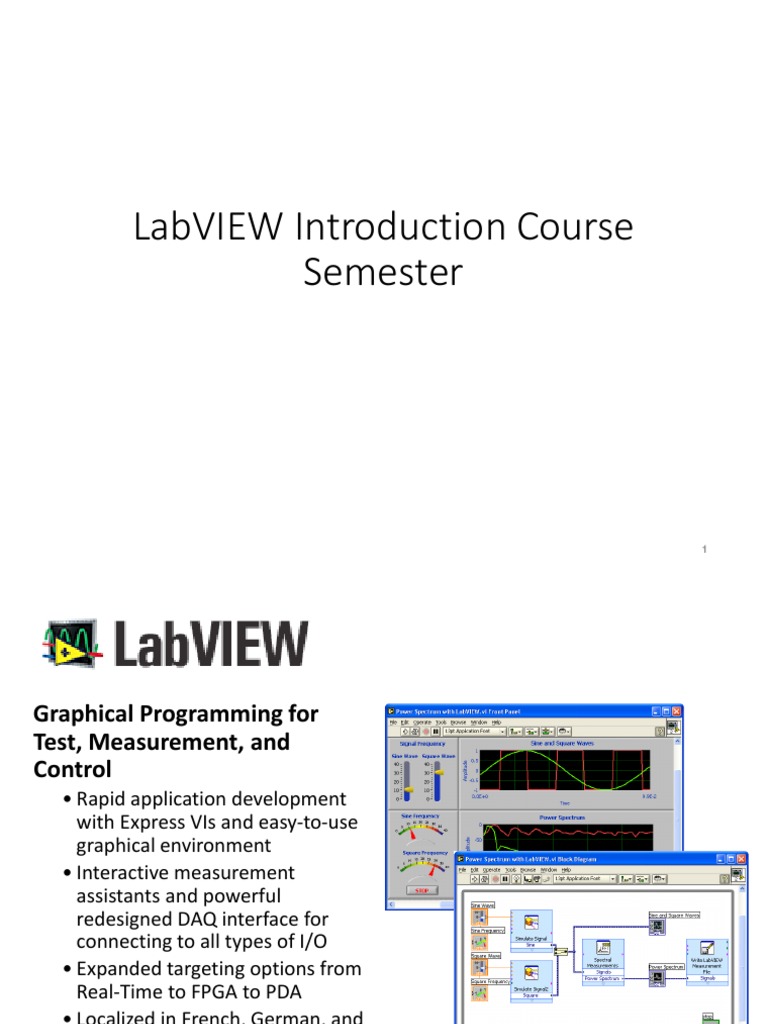 Labview Introduction Course Semester | PDF | Array Data Structure ...