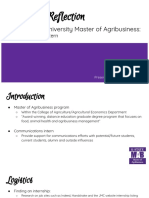 Internship Reflection: Kansas State University Master of Agribusiness