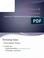 Algoritma Dan Pemrograman-Pertemuan 1