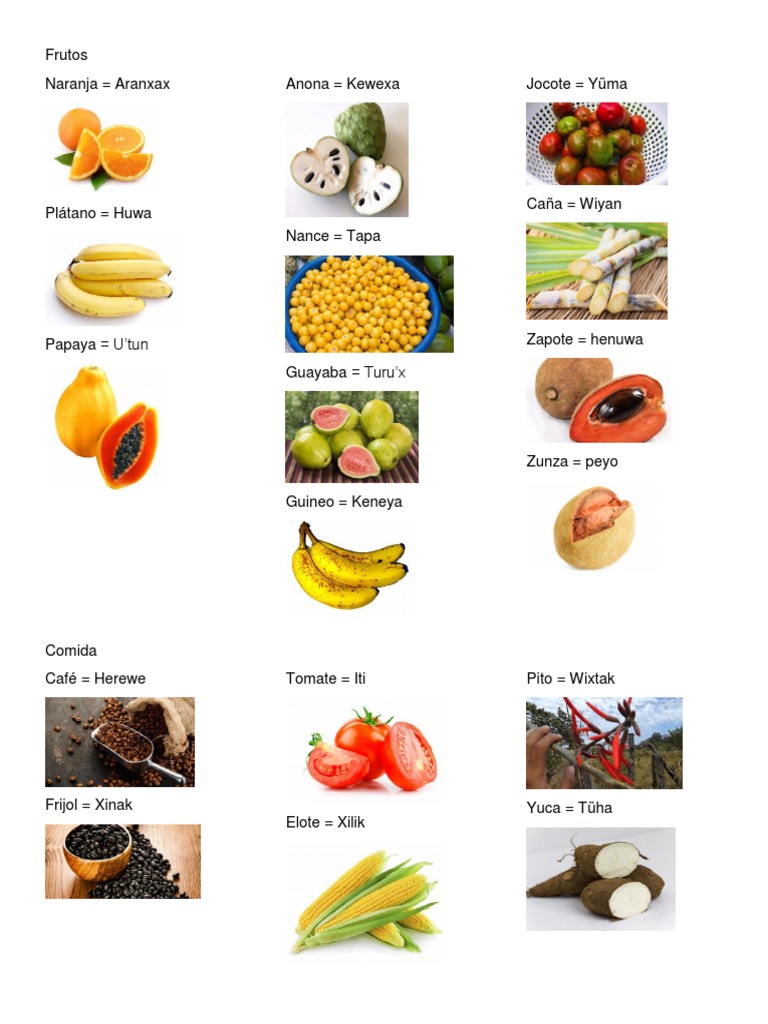 Frutas Y Verduras En Xinca Cocina Latinoamericana