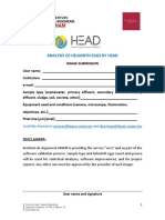 Analysis of Helminth Eggs by Head: Disclaimer