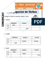 Ficha de Conjugacion de Verbos para Segundo de Primaria