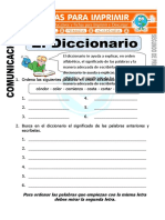 El diccionario explica significados de palabras en orden alfabético