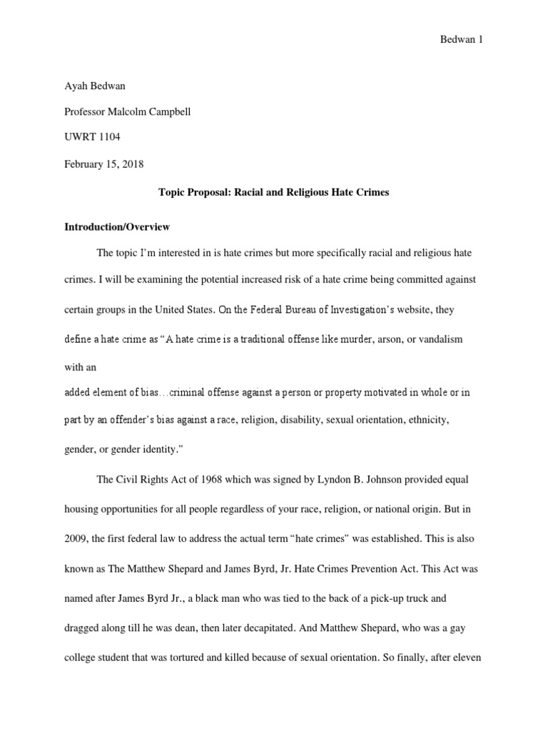Racial and Religious Hate Crimes Analysis | PDF | Hate Crimes | Applied ...