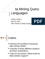 Data Mining Query Languages Compared