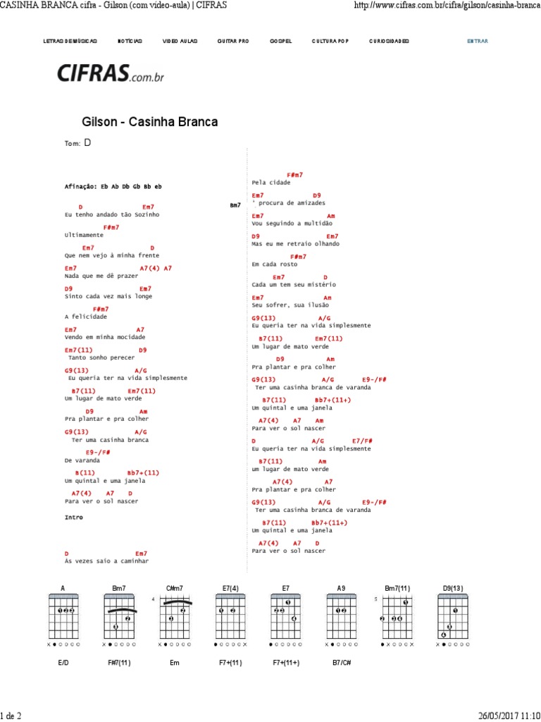 cantiga sem lágrimas - cifra simplificada