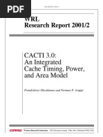 CACTI 3.0: An Integrated Cache Timing, Power, and Area Model