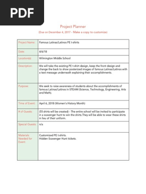 project planner