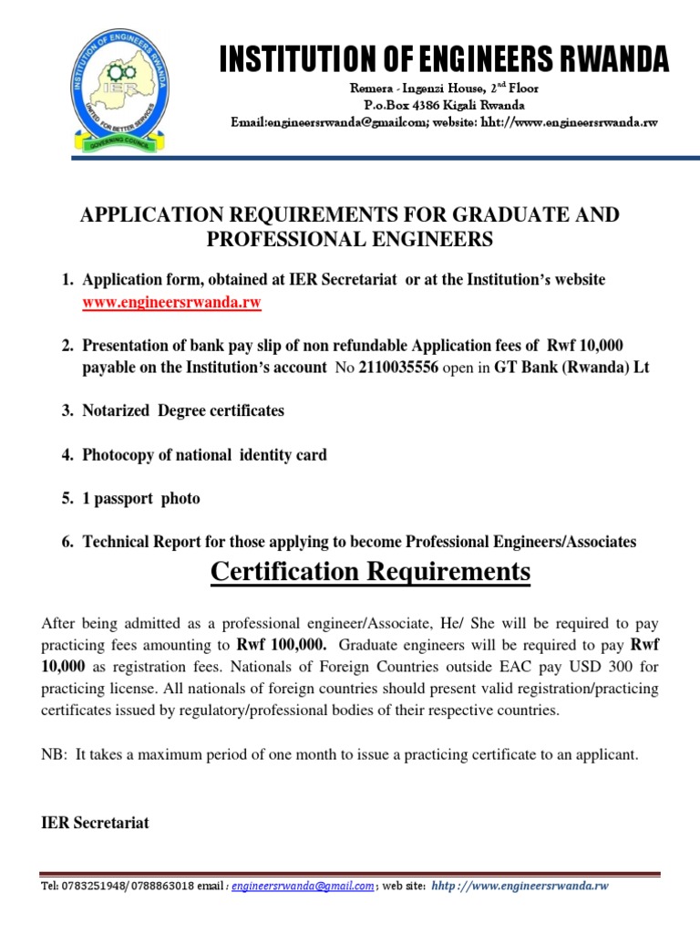 Registration Requirements Graduate and Professional Engineers | PDF ...
