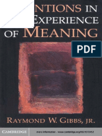 1999 Intentions in The Experience of Meaning (1999) PDF