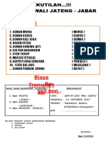 Biaya Transport Asi Rp. 350.000,-: Rute - Rute