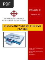 Disadvantages of The DVD Player: Ingles Iv-B