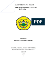 ANALISA TEKNOLOGI BERSIH INDUSTRI TAPIOKA