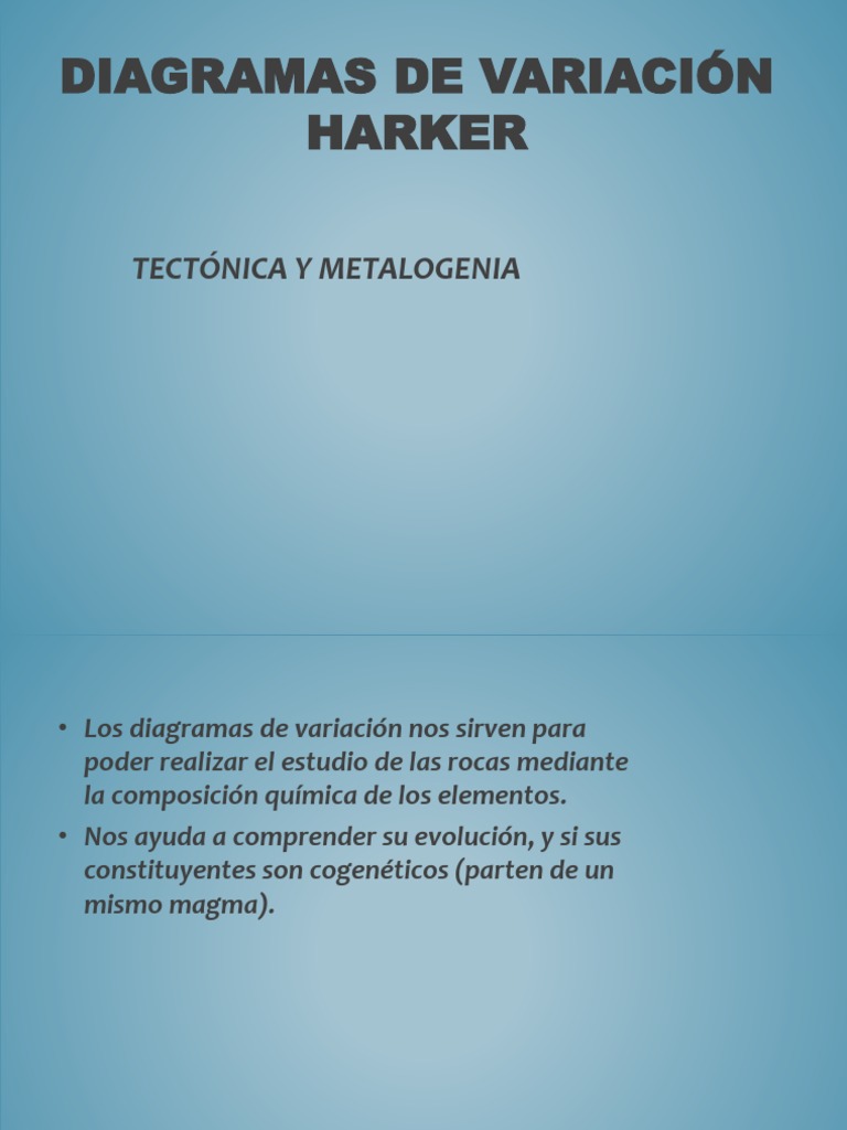 Diagramas de Variación Harker y Peridotita | PDF | Magma | Minerales