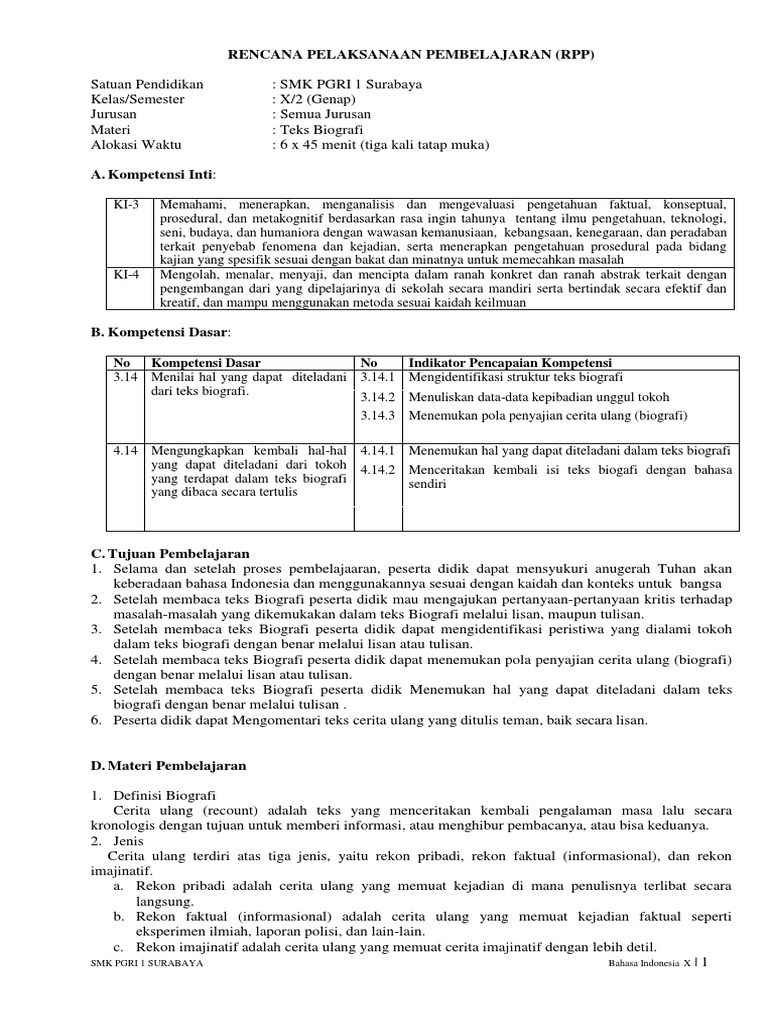 Kutipan Teks Biografi Dan Kepribadian Unggul Saa