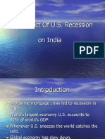 The Impact of U.S. Recession On India