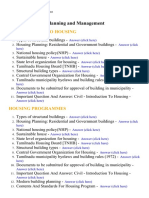 Housing Planning and Management - Lecture Notes, Study Material and Important Questions, Answers