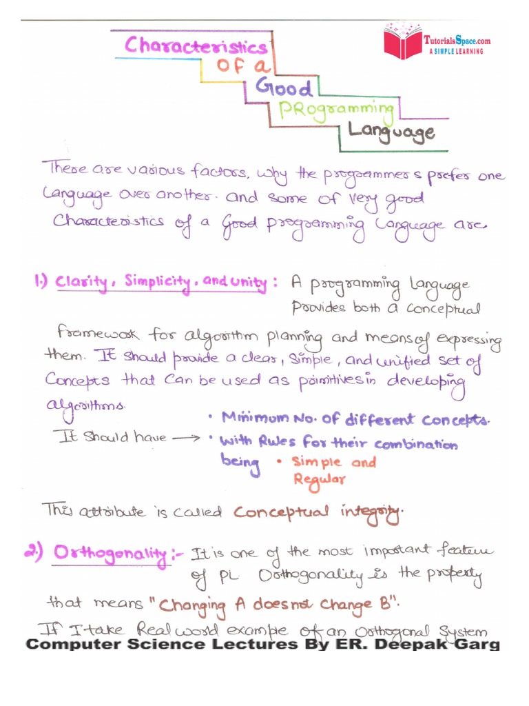 02 - Characteristics of A Good Programming Languages | PDF