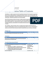 ETL Specification Table of Contents: Change Log