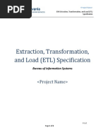 Extraction, Transformation, and Load (ETL) Specification