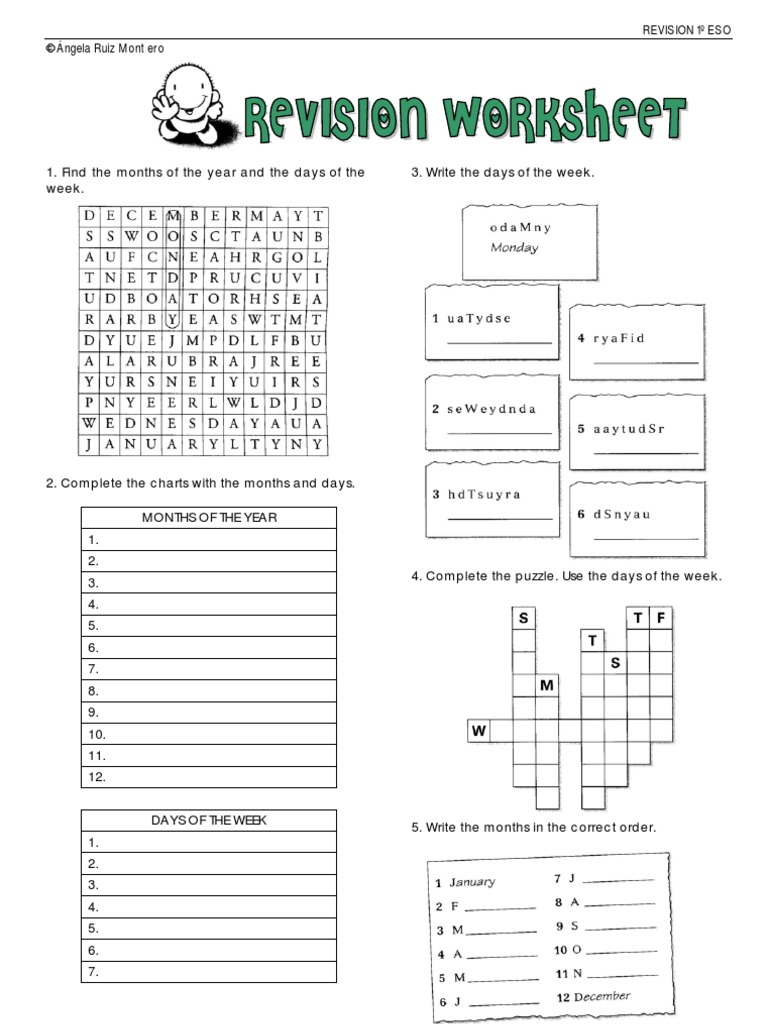 Revision Worksheet
