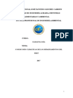 Condiciones Climáticas de Los Departamentos Del Perú