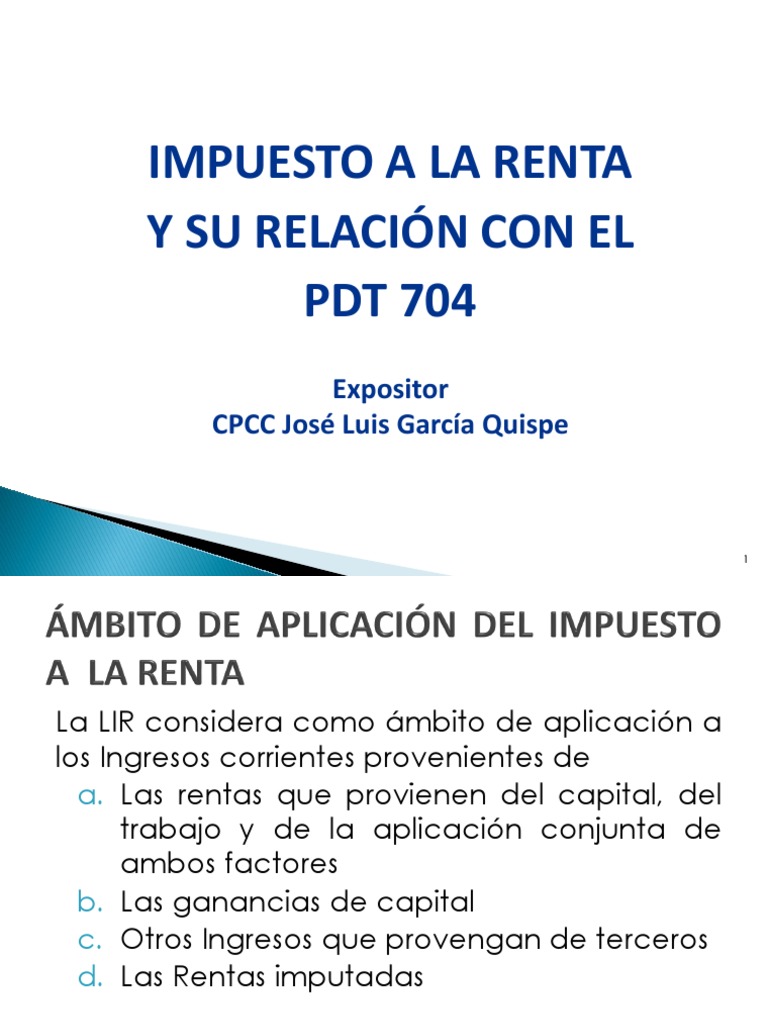 Rentas Imputadas en el Impuesto a la Renta | PDF | Costo | Inventario