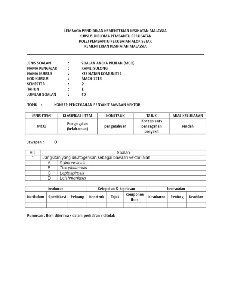 Mach 1213 Soalan Mcq 2010 Mach1213 Pdf