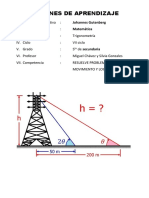 Sesión de Aprendizaje TRIGONOMETRIA 2018 Mayo